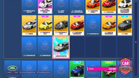 Forza Horizon Car Collection Lamborghini Prize Car