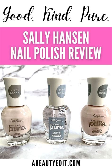 Sally Hansen Good Kind Pure Vegan Nail Polish Collection Review