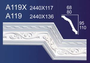 Plaster Gypsum Cornices Moulding A119 China Cornices Ceiling Board