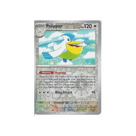 Pokemon Trading Card Game Pelipper Reverse Holo Sv