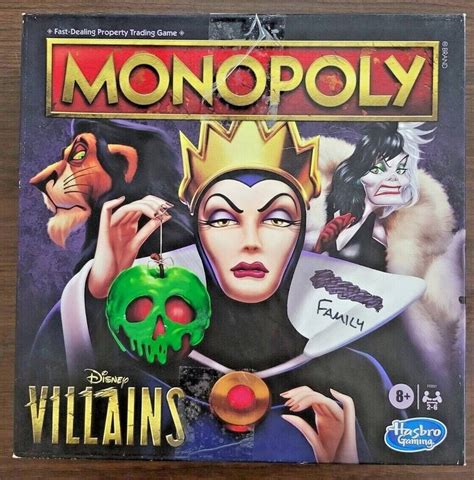 Disney Villains Monopoly Hasbro Board Game Complete In Box Etsy