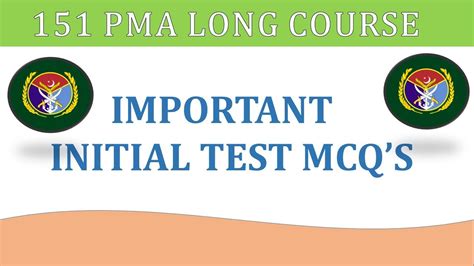 Pma Long Course Important Academic Test Mcq S Pak Army