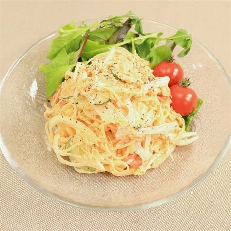 すりおろしにんじんでまろやか！野菜スパサラ 作り方・レシピ クラシル