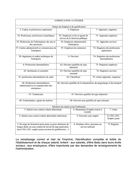 Declaration Dembauche Doc Pdf Page Sur