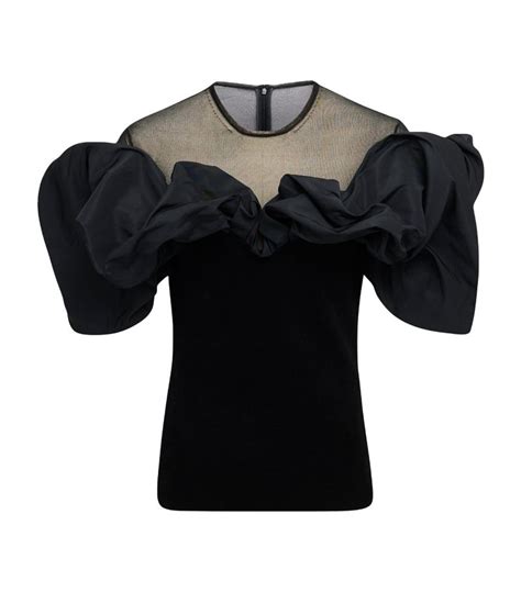 Alexander McQueen Ruffle Detail Top Harrods US