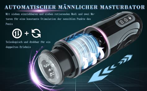 Elektrischer Masturbator Mann Handfrei Cup Mit 7 Teleskopiermodi 7 Rotationsmodi Sex Spielzeug