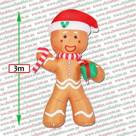 M Gingerbread With Gift Christmas Inflatable Airfigs Inflatables