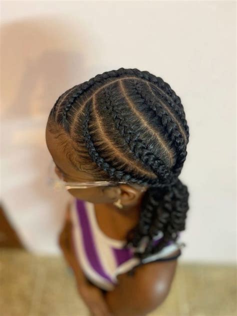 Cornrow Twist Puff In 2024 Kids Hairstyles Natural Hairstyles For