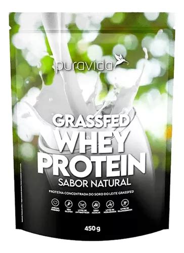 Whey Protein Grassfed Puravida Sabor Natural 450g Frete grátis