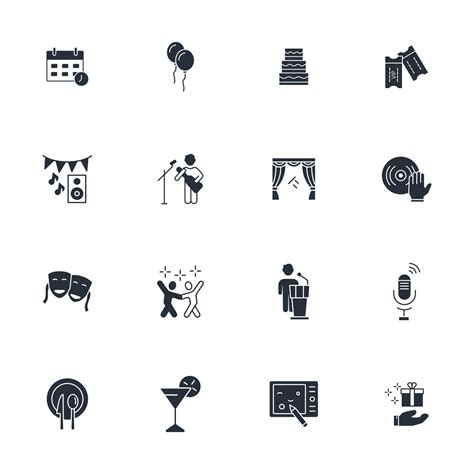 Event Icons Set Event Pack Symbol Vector Elements For Infographic Web