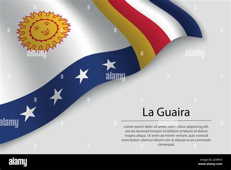 Bandera De La Guaira Es Un Estado De Venezuela Banner O Plantilla De