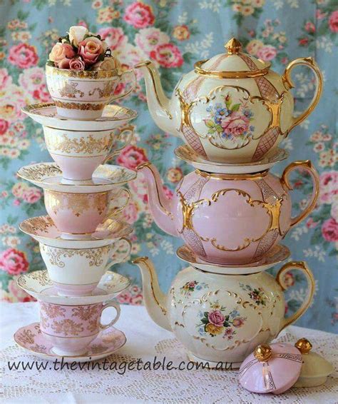 vintage tea pot  cups  katie eliott blog
