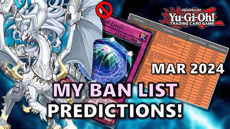 My March Yugioh Ban List Predictions How Do We Improve The