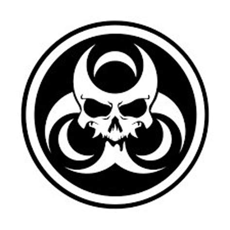 Biohazard Skull Vinyl Decal For Cars Laptops Sticker Etsy