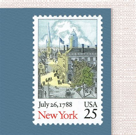 25 New York Bicentenary Statehood Pack Of 25 Unused Stamps From 1987