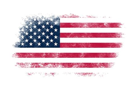 Flagge Der Usa Im Grunge Stil Premium Vektor