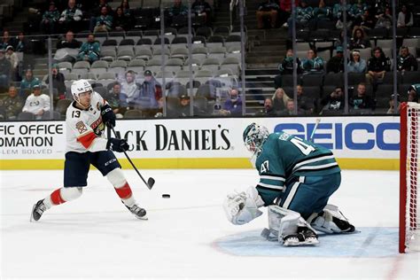 Sharks Lose Third Straight As Panthers Score In Fourth Round Of Shootout