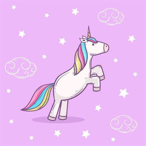 Premium Vector Cute Unicorn Rainbow Illustration