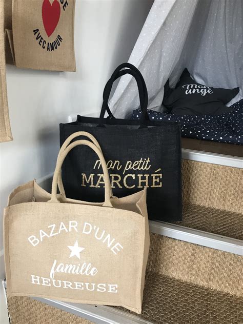 Sac Cabas En Jute Personnalisable Toiles Chics