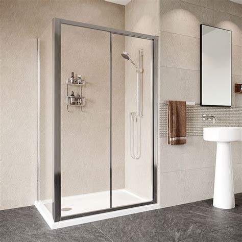 Roman Haven Framed Sliding Shower Door 1200mm Chrome H5S12CS