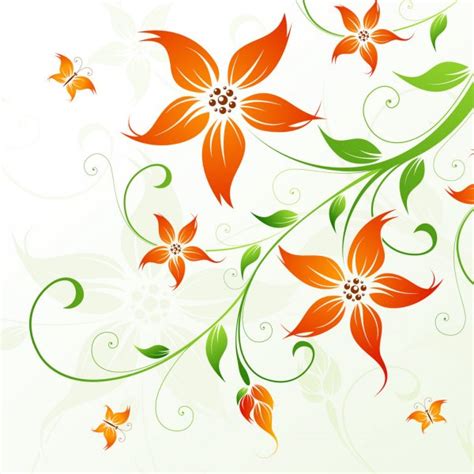 Vector flower background with butterfly Stock Vector Image by ©-=WaD ...