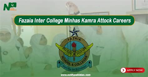 Fazaia Inter College Minhas Kamra Attock Jobs 2024 Staff Required