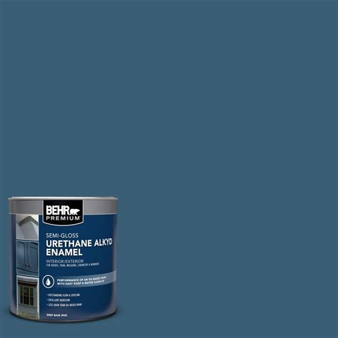 Behr Premium Qt S Superior Blue Semi Gloss Enamel Urethane