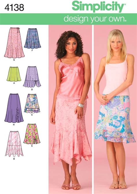 Amazon Simplicity Sewing Pattern 4138 Miss Miss Petite Skirts K5