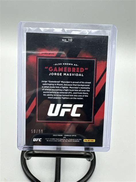 Ufc Donruss Optic Jorge Gamebred Masvidal Red Optic D Ebay