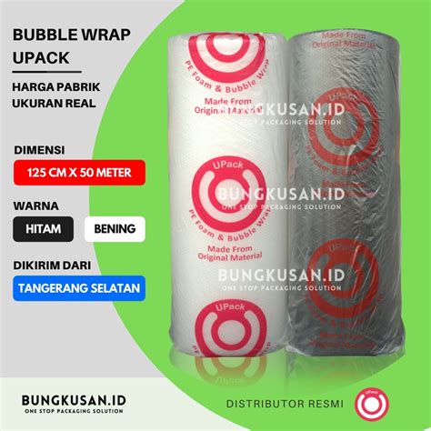 Jual Plastik Bubble Wrap UPack 125 Cm X 50 Meter Shopee Indonesia