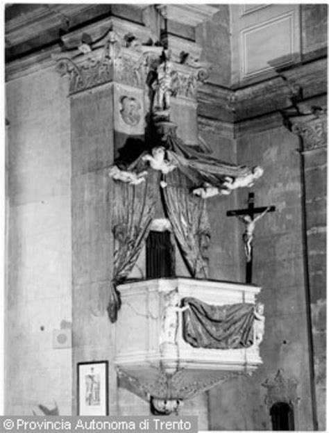 Trento Chiesa Di S Maria Maggiore Interno Pulpito Totale