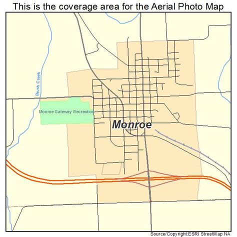 Aerial Photography Map of Monroe, IA Iowa