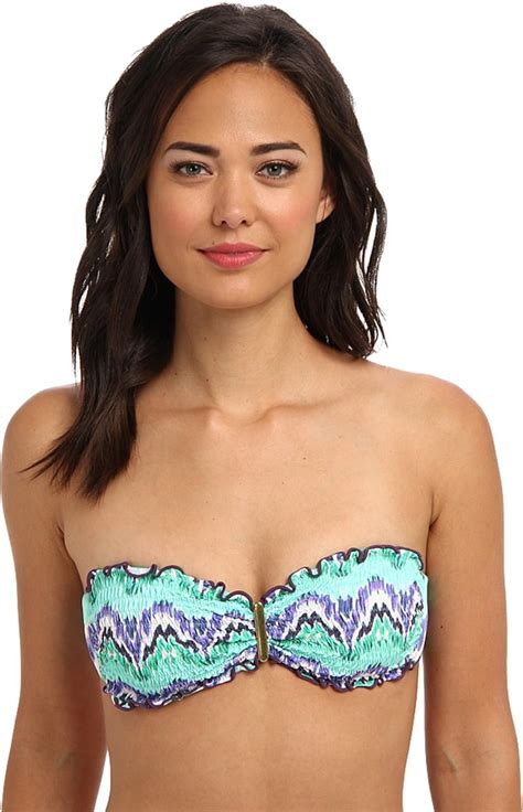 Amazon Sofia By Vix Women S Mahal Rouching Bandeau Bikini Top