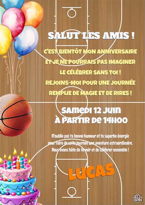 Invitations Anniversaire Sports Gratuites Imprimer Cartes