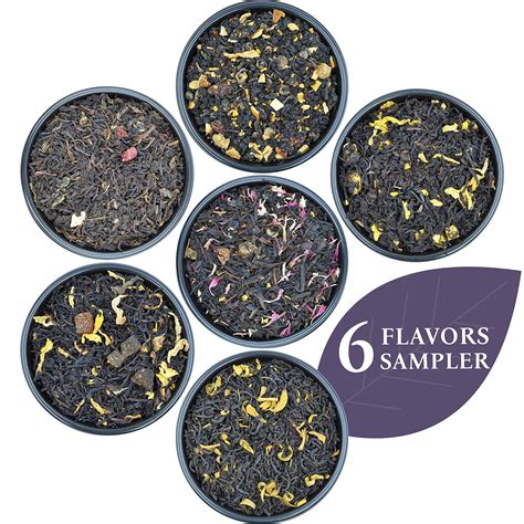 Black Tea Sampler Set 10 Ounce Assorted Variety Black Tea Box With Herbal Fruit