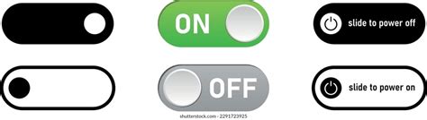 Switch Toggle Button On Off Vector Stock Vector Royalty Free