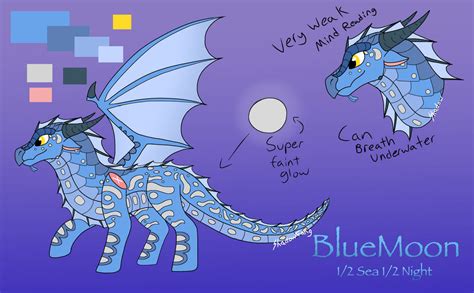 Bluemoon The Sea Night Hybrid [ref] By Thatdragoncat On Deviantart