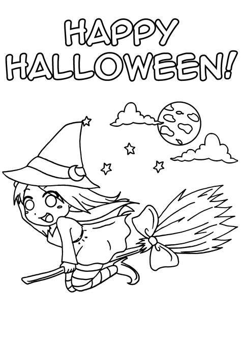 Coloriage Sorci Re Manga Pour Halloween Imprimer