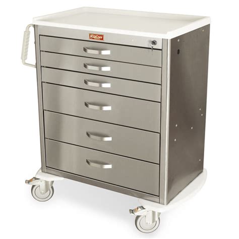 M Series Stainless Steel Medical Cart Medium Height Standard Width