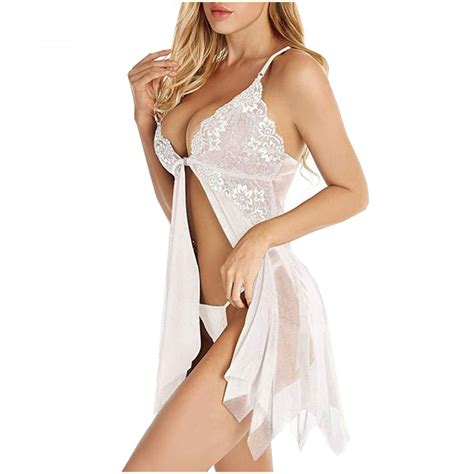 Homadles Lingerie For Women Soft 2 Piece Halter Sexy Nightwear Mesh