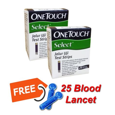 One Touch Select Test Strips 2x25 S Free OT Ultrasoft Lancets 25 S