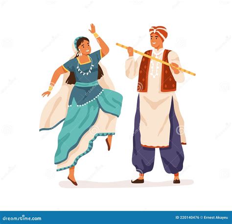 Dandiya Raas Banner Woman Silhouette Playing Dandiya Dance An