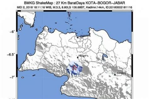 Gempa Tektonik Bermagnitudo Guncang Gunung Salak Bogor