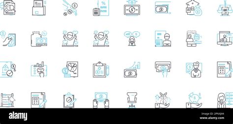 Investments And Savings Linear Icons Set Diversification Compound