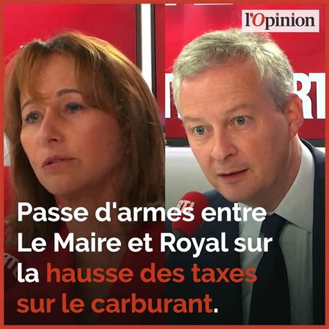 Taxes Sur Le Carburant Passe Darmes Entre S Gol Ne Royal Et Bruno Le