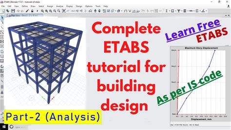 Etabs Tutorial For Building Design Part 2 Analysis Of Building In Etabs Etabs Analysis