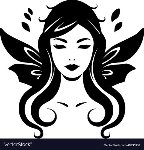 Fairy Minimalist And Flat Logo Royalty Free Vector Image