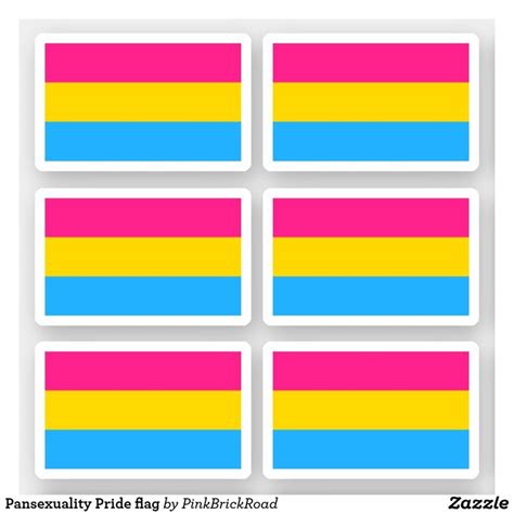 Pansexuality Pride Flag Sticker Zazzle Pride Flags Stickers Print