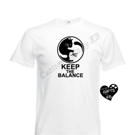 Keep The Balance Yin Yang Cats Tshirt Custom Ts By Kb Llc Cat