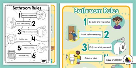 Bathroom Rules Poster Teacher Made Twinkl